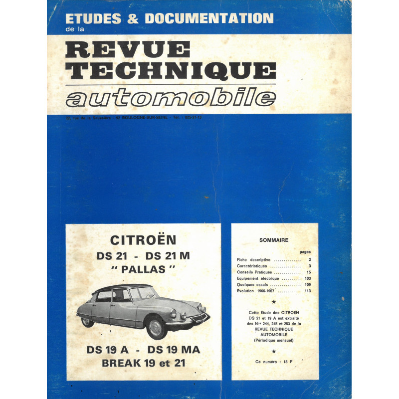 DS 19 21 - Revue Technique Citroen