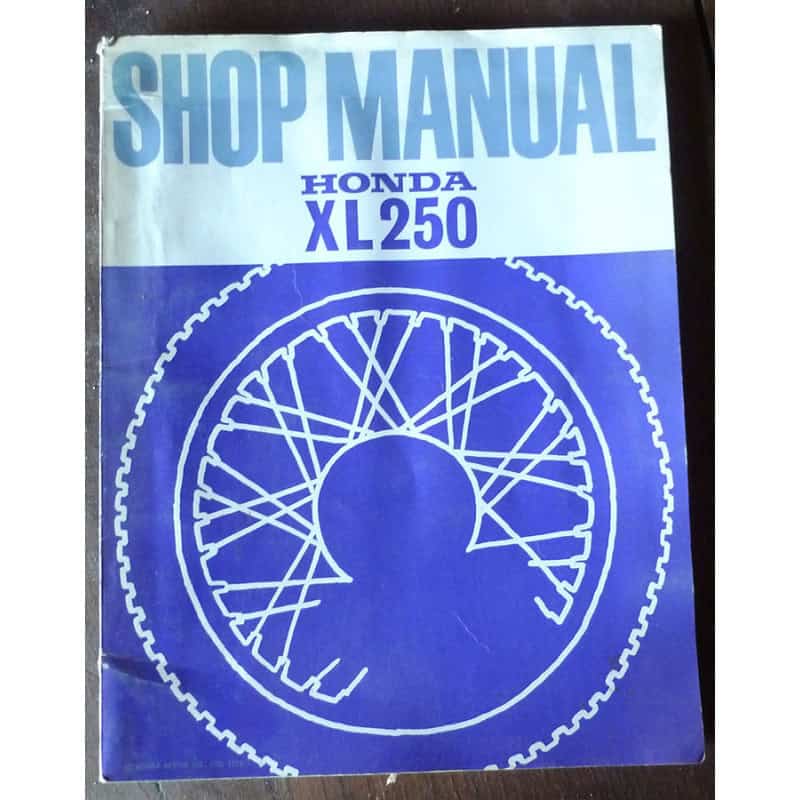 XL250 - Manuel Entretien HONDA Anglais