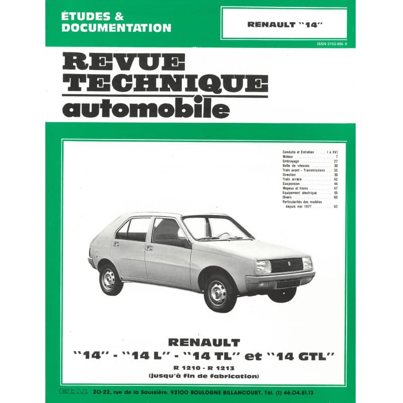 R14 Revue Technique Renault