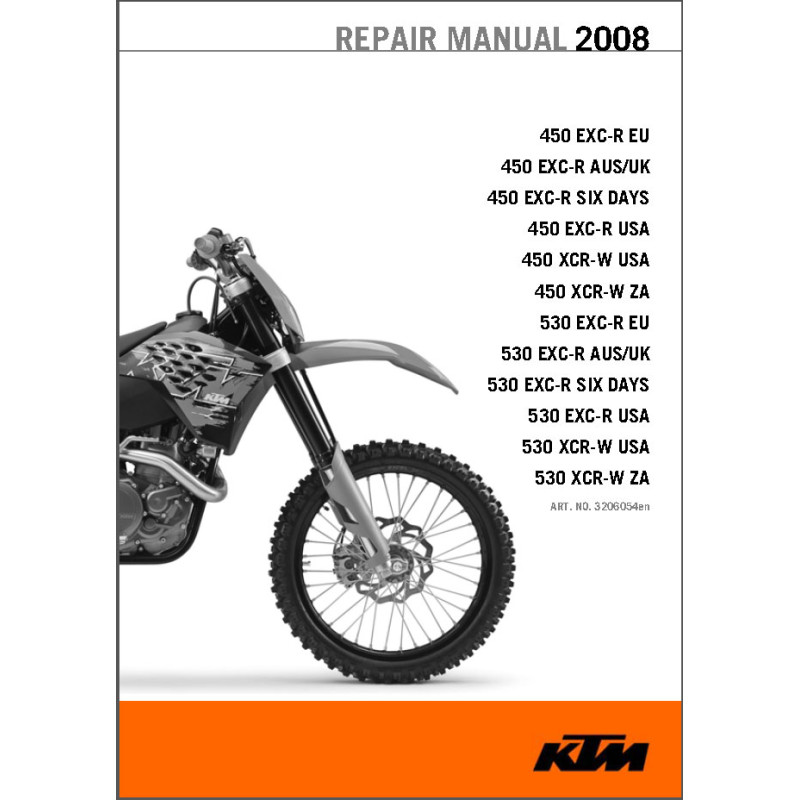 EXC-R 450 & 530 08 - Manuel cles USB KTM Anglais