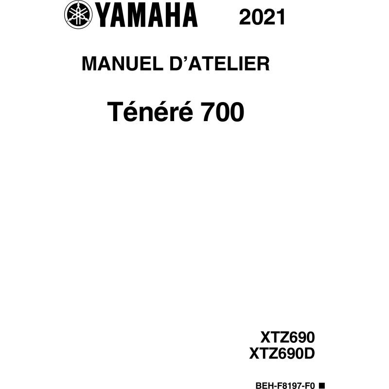 TENERE 700 21-22 - Manuel cles USB YAMAHA Fr