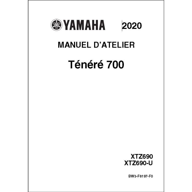 TENERE 700 20 - Manuel cles USB YAMAHA Fr