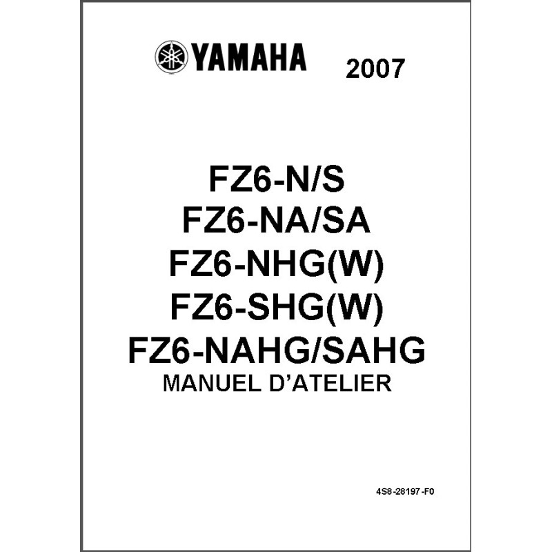 FAZER 600 -FZ6 07-09 - Manuel cles USB YAMAHA FR