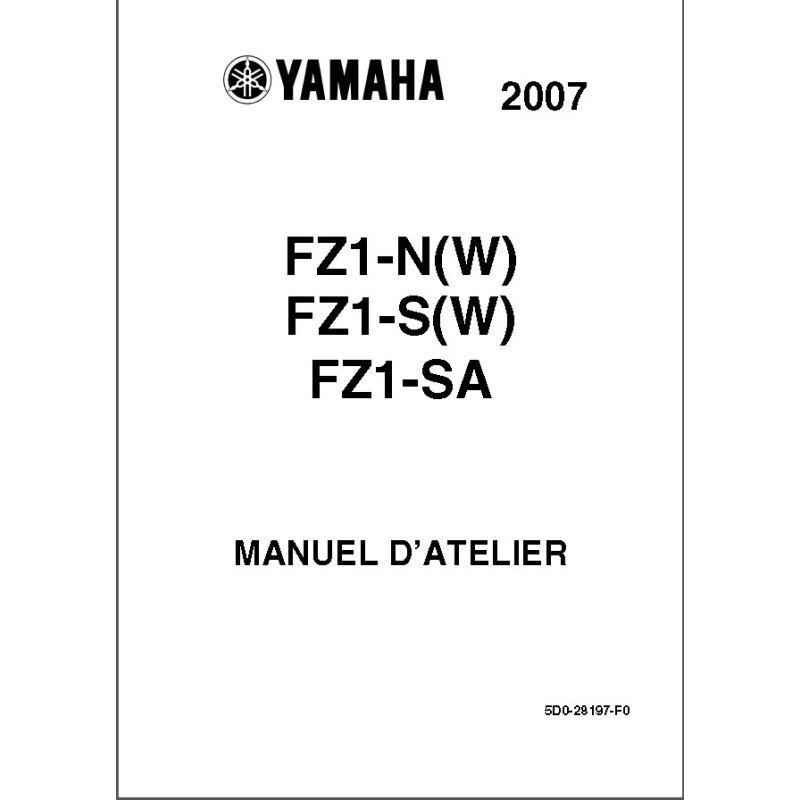 Fazer 1000 - FZ1 07  - Manuel cles USB YAMAHA FR