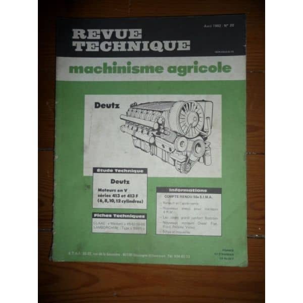 413 413F Revue Technique Agricole Deutz