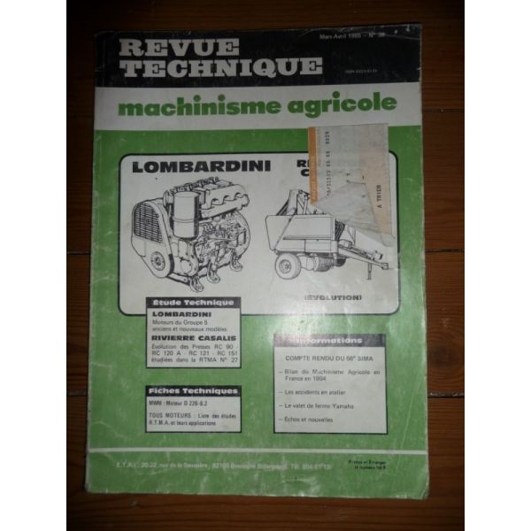 Groupe 5 - RC90 à 151 Revue Technique Industriel Lombardini