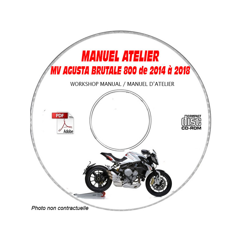 BRUTALE 800 Dragster 14-18  - Manuel Atelier CDROM MV AGUSTA Anglais