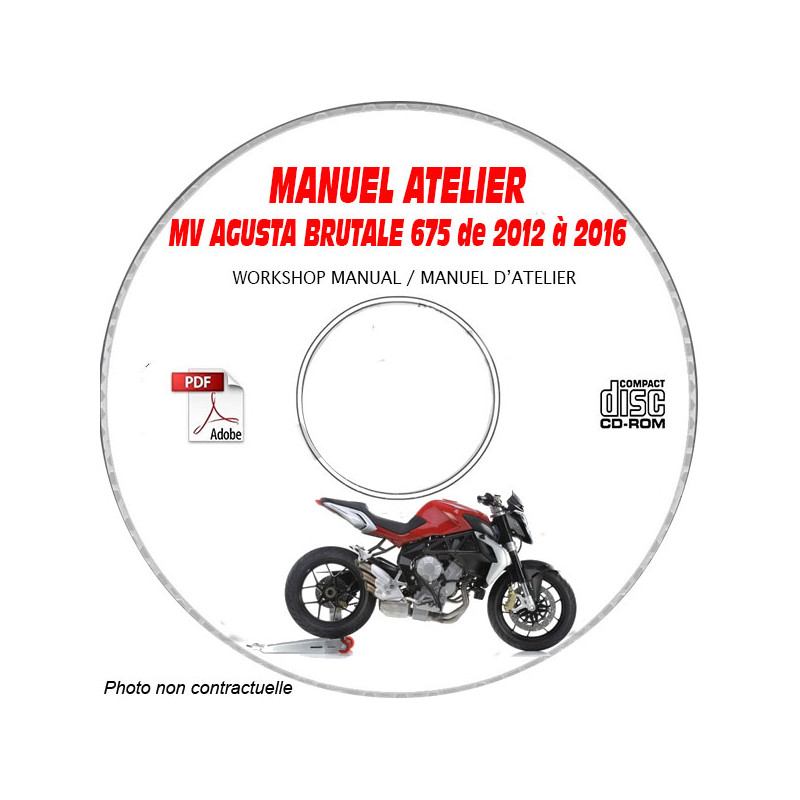 BRUTALE 675 12-16  - Manuel Atelier CDROM MV AGUSTA Anglais