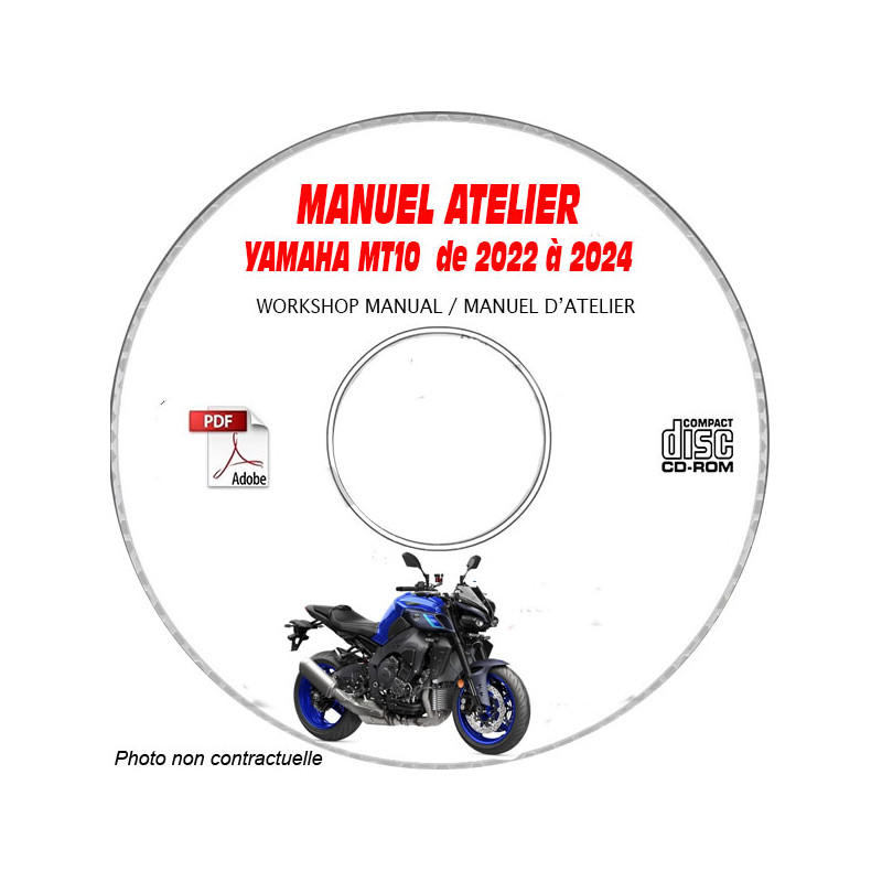 MT-10  22-24  - Manuel Atelier CDROM YAMAHA  Anglais