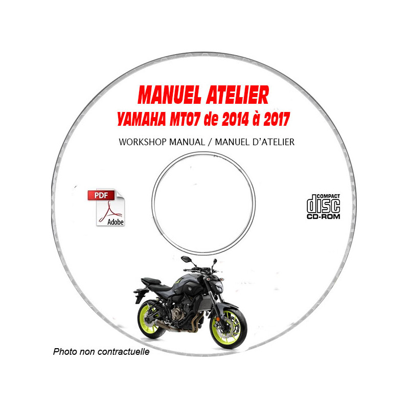 MT-07 14-17  - Manuel Atelier CDROM YAMAHA  Anglais