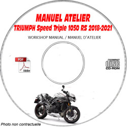 SPEED TRIPLE 1050 RS 18-21 - Manuel Atelier CDROM TRIUMPH Anglais