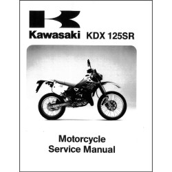 KAWASAKI KDX 125 SR de 1990 manuel d'atelier anglais