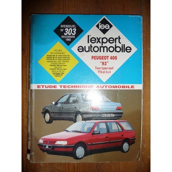 405 93 Revue Technique Peugeot