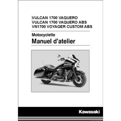 manuel d'atelier KAWASAKI  VN 1700 Voyager - VULCAN Vaquero  de 2011 à 2015