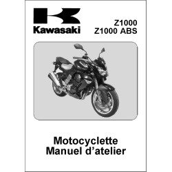 manuel d'atelier KAWASAKI  Z1000 de 2007 à 2009