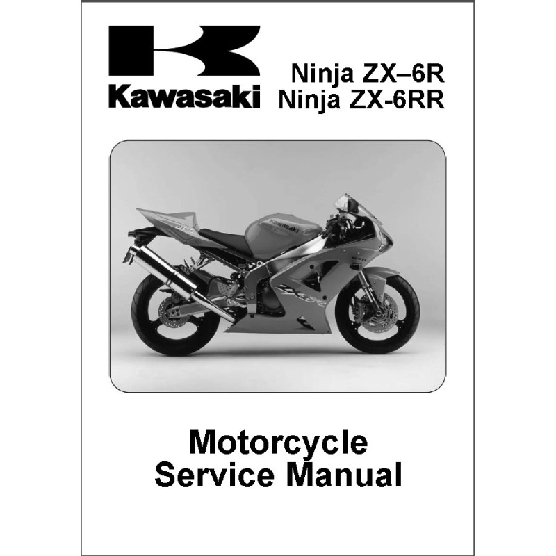 manuel d'atelier KAWASAKI  NINJA ZX-6R ZX-6RR 636  de 2003 à 2004