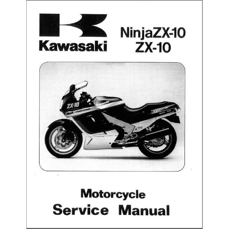 manuel d'atelier KAWASAKI  NINJA ZX-10  de 1988 à 1990
