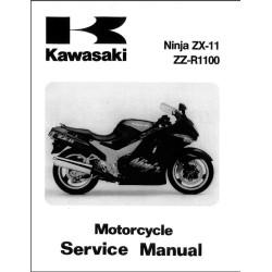 manuel d'atelier KAWASAKI  ZZ-R 1100 - NINJA ZX-11  de 1993 à 2001