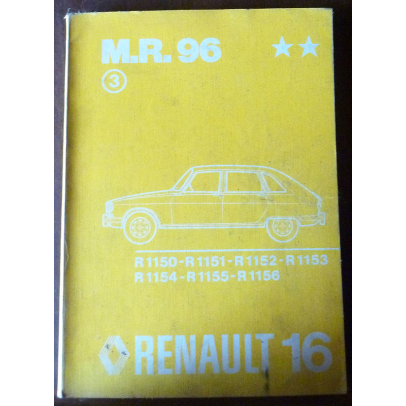 R16 T2 -  Manuel de réparation RENAULT