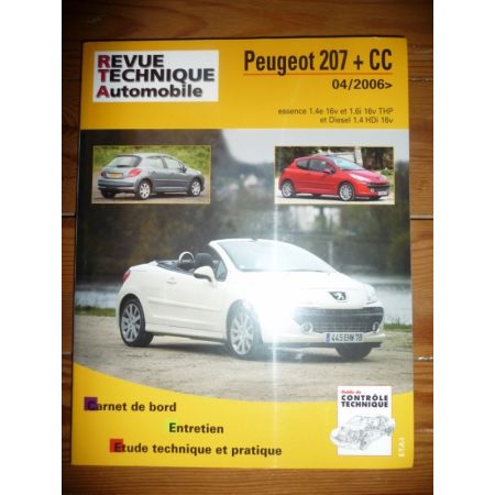 rta revue technique automobile PEUGEOT 207 + CC depuis 04/2006