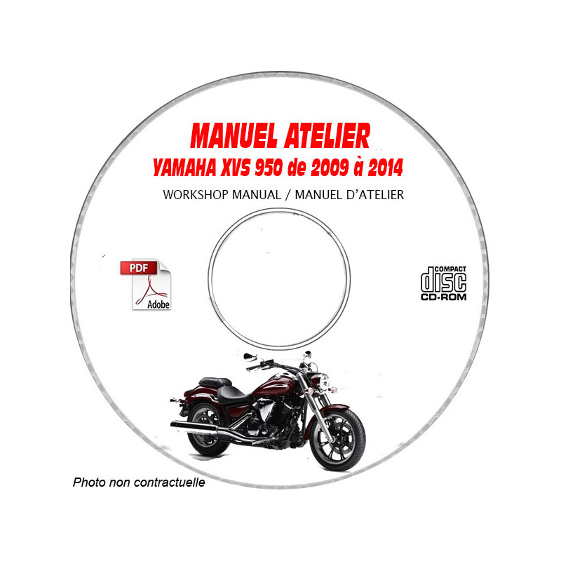 XVS 950 Midnight Star 09-14 - Manuel Atelier CDROM YAMAHA Anglais