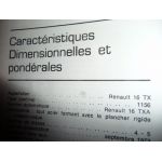 R16 TX R1156 Revue Technique Renault