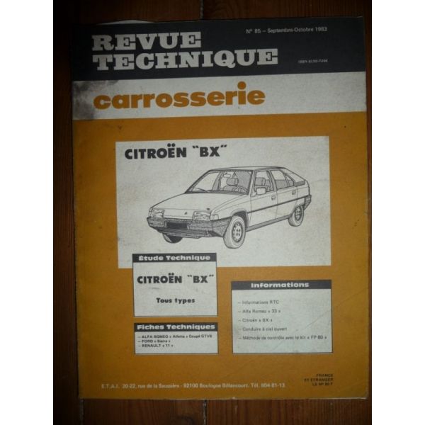 BX Revue Technique Carrosserie Citroen