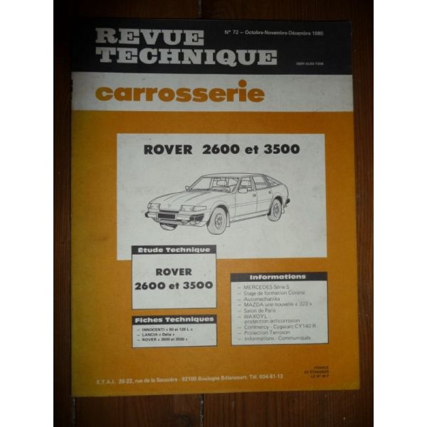 2600 3500 Revue Technique Carrosserie Rover  MG