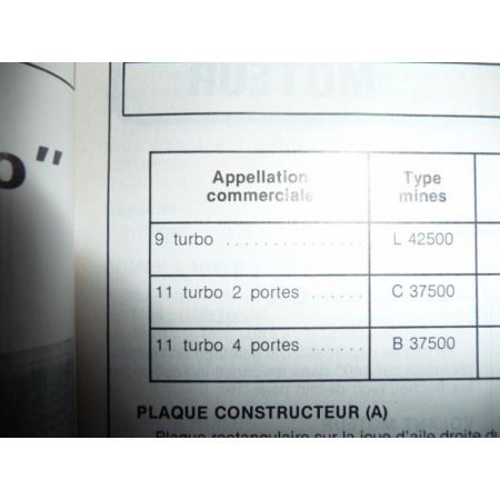 R9 R11 Turbo Revue Technique Renault