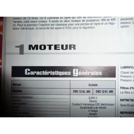 RTD0213D Revue technique Poids-Lourds SCANIA série 4 moteur 12 litres