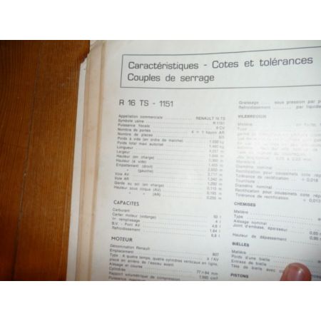 R16 Revue Technique Lancia Renault