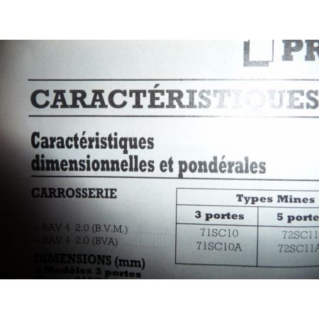 RAV4 2.0 Ess Revue Technique Toyota