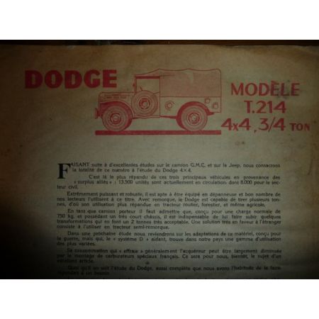 T214 Revue Technique Dodge