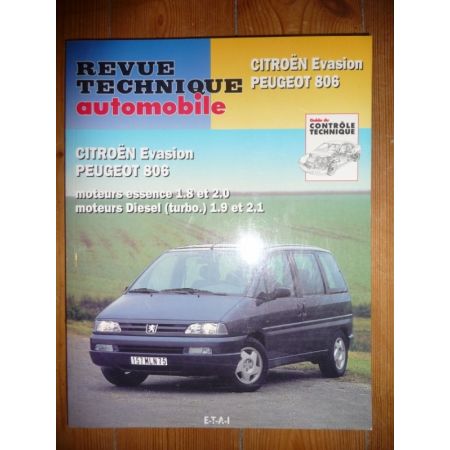 806 Evasion Revue Technique Citroen Peugeot