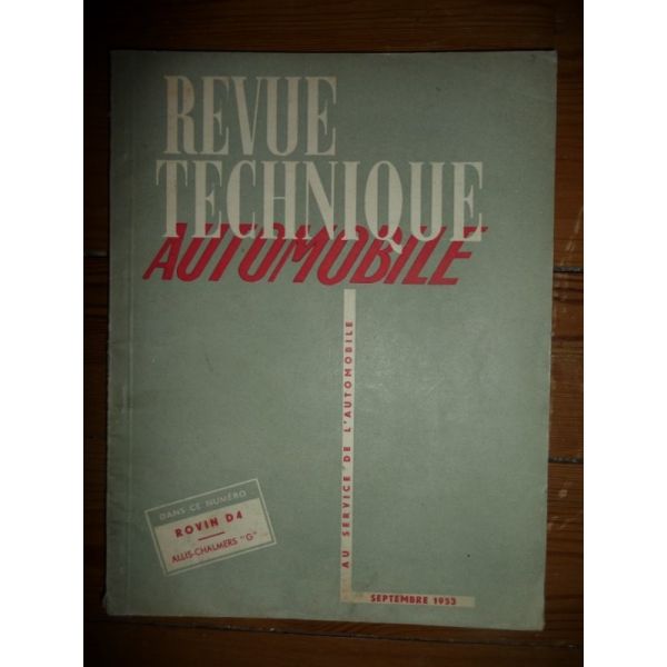D4 Revue Technique Agricole Allis Chalmers Rovin