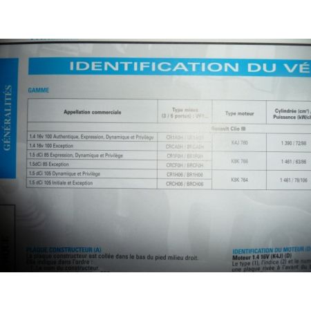 Clio 3 05- Revue Technique Renault