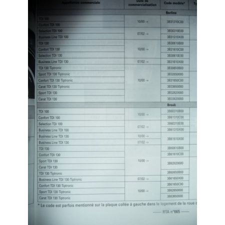 Passat 00- Revue Technique Volkswagen