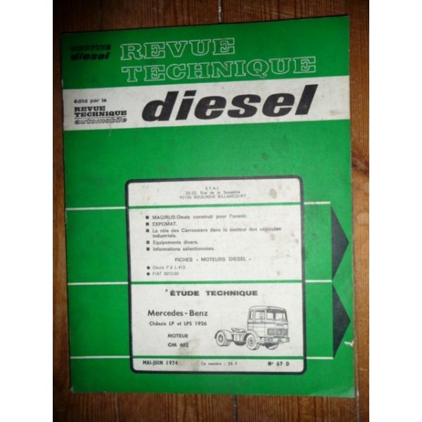LP LPS 1926 Revue Technique PL Mercedes
