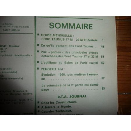 TAUNUS Revue Technique Ford