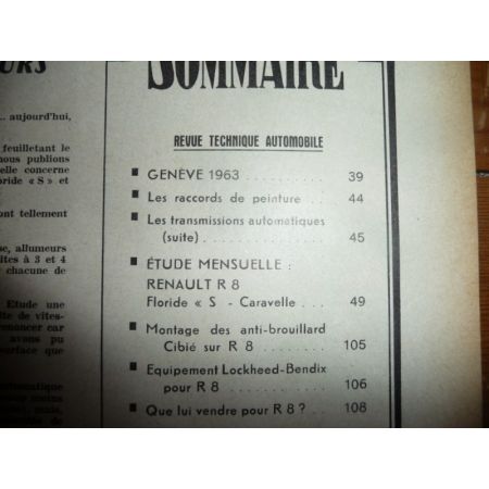 R8 Floride Caravelle Revue Technique Renault
