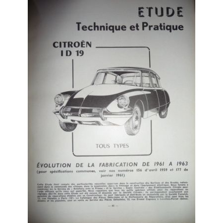 ID 19 Revue Technique Citroen