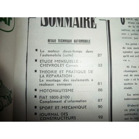 Corvair Revue Technique Chevrolet