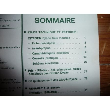 Dyane Revue Technique Citroen