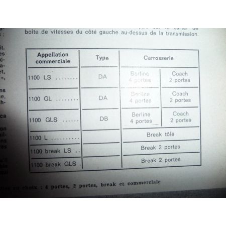 1100 Revue Technique Simca Talbot