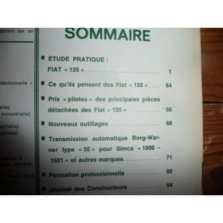 125 Revue Technique Fiat