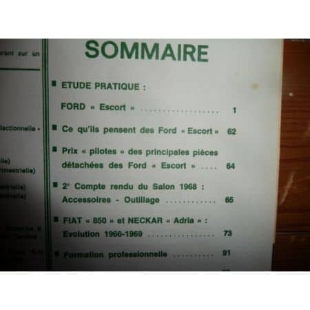 Escort Revue Technique Ford