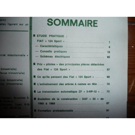 124 Sport Revue Technique Fiat