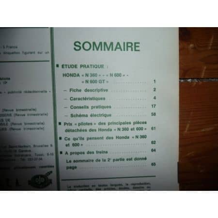 N360 N600 Revue Technique Honda