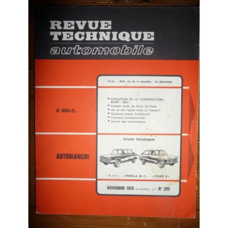 A111 Primula 65C-Coupé S Revue Technique Autobianchi