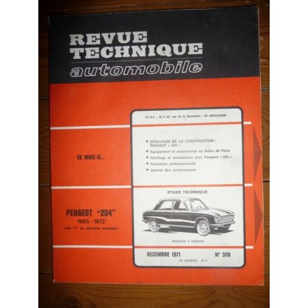 204 Revue Technique Peugeot